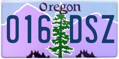 OR license plate 016DSZ