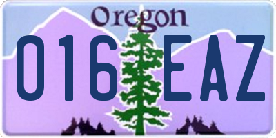 OR license plate 016EAZ