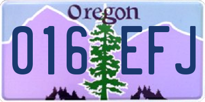 OR license plate 016EFJ