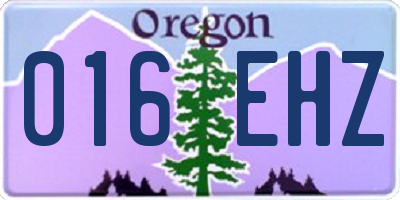 OR license plate 016EHZ
