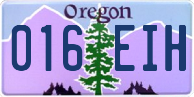 OR license plate 016EIH