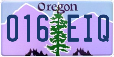 OR license plate 016EIQ
