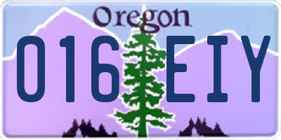 OR license plate 016EIY