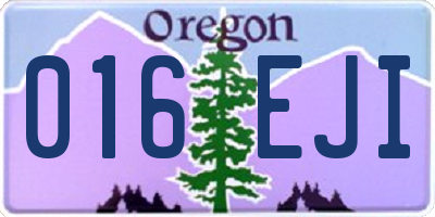 OR license plate 016EJI