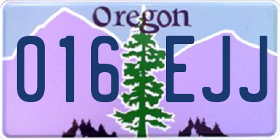 OR license plate 016EJJ
