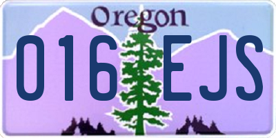 OR license plate 016EJS