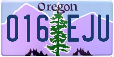 OR license plate 016EJU