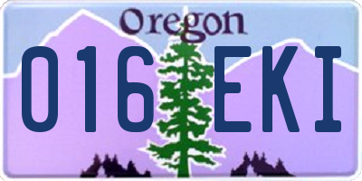 OR license plate 016EKI