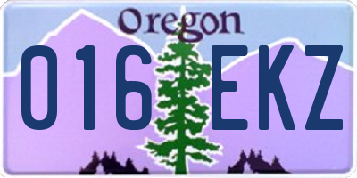 OR license plate 016EKZ