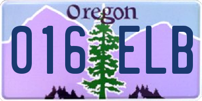 OR license plate 016ELB