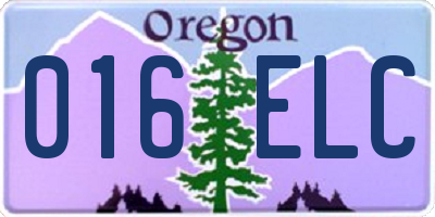 OR license plate 016ELC