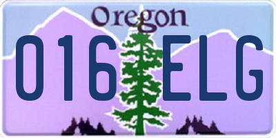 OR license plate 016ELG