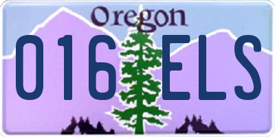 OR license plate 016ELS