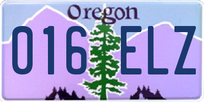 OR license plate 016ELZ