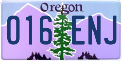 OR license plate 016ENJ