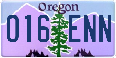 OR license plate 016ENN