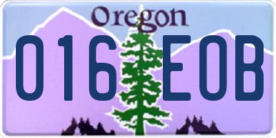 OR license plate 016EOB