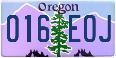 OR license plate 016EOJ