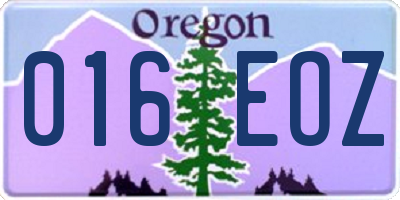 OR license plate 016EOZ