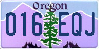 OR license plate 016EQJ