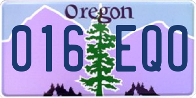 OR license plate 016EQO