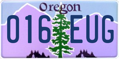 OR license plate 016EUG