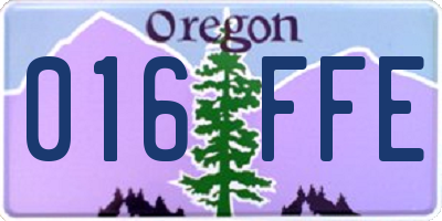 OR license plate 016FFE