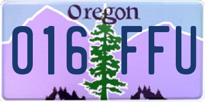 OR license plate 016FFU