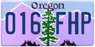 OR license plate 016FHP