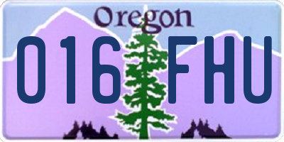 OR license plate 016FHU