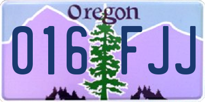 OR license plate 016FJJ