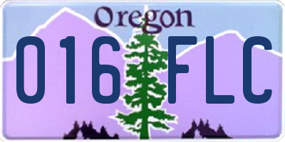 OR license plate 016FLC