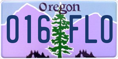 OR license plate 016FLO