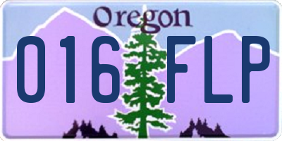 OR license plate 016FLP