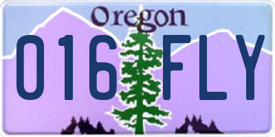 OR license plate 016FLY