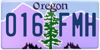 OR license plate 016FMH