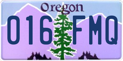 OR license plate 016FMQ