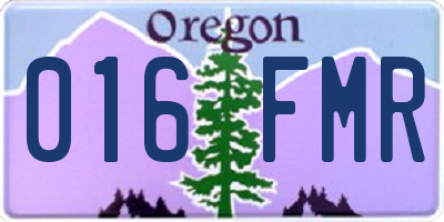 OR license plate 016FMR