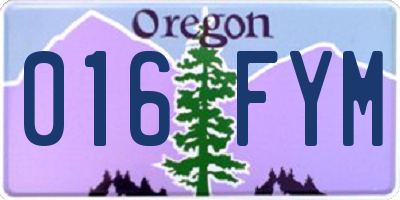 OR license plate 016FYM