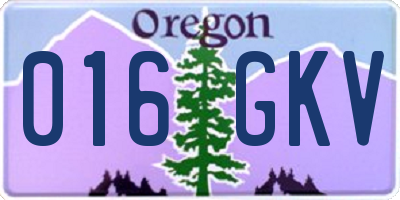 OR license plate 016GKV