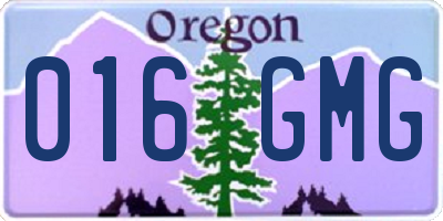 OR license plate 016GMG