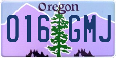 OR license plate 016GMJ