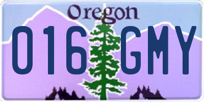 OR license plate 016GMY