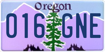 OR license plate 016GNE