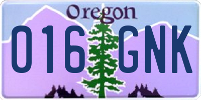 OR license plate 016GNK