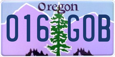 OR license plate 016GOB