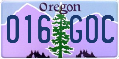 OR license plate 016GOC