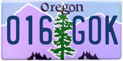 OR license plate 016GOK