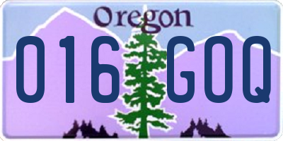 OR license plate 016GOQ