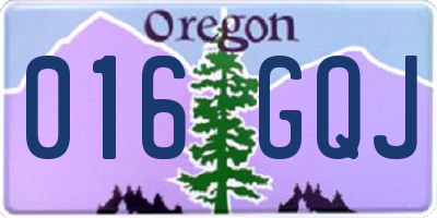 OR license plate 016GQJ